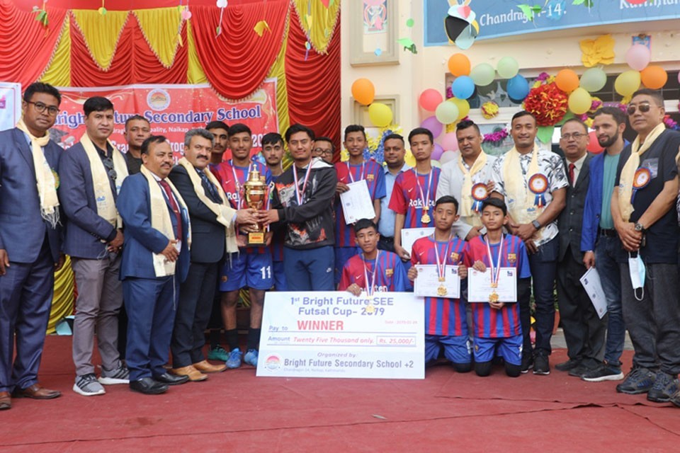 Greeen Village Foundation Crowned Bright Future SEE Cup Student Futsal Champions