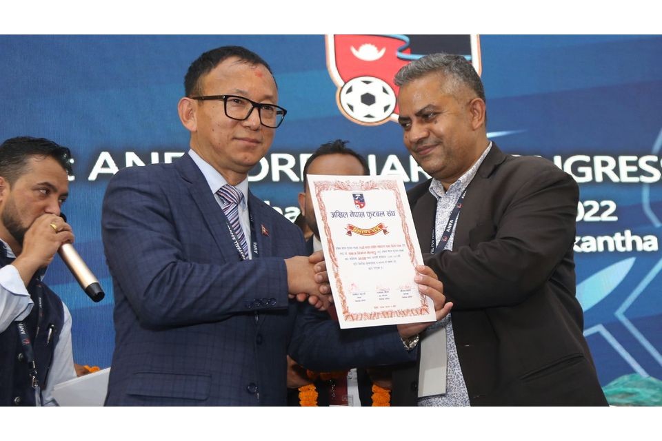 ANFA  AFC President congratulates newly-elected ANFA President Nembang