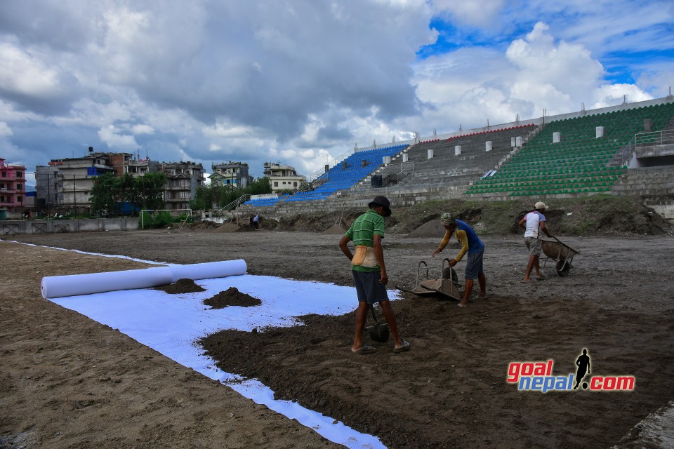 Football Field Construction At Chyasal Stadium In Full Swing
